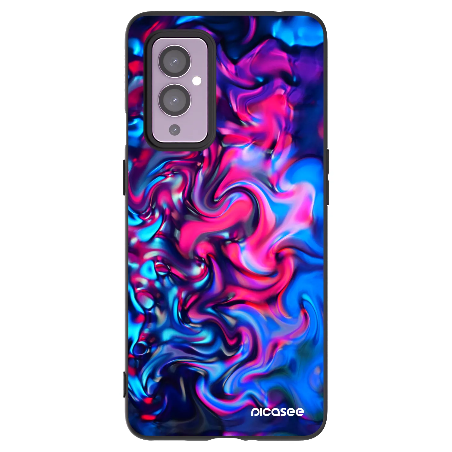 Picasee Μαύρη θήκη σιλικόνης για OnePlus 9 - Redlight