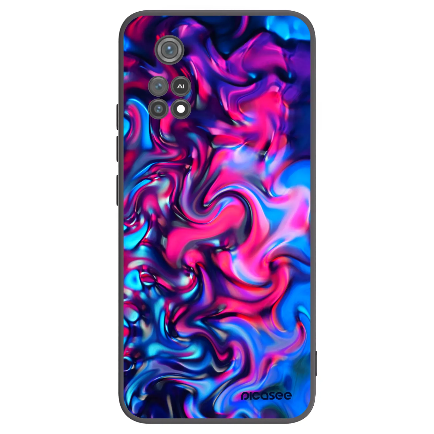 Picasee Μαύρη θήκη σιλικόνης για Xiaomi Poco M4 Pro - Redlight