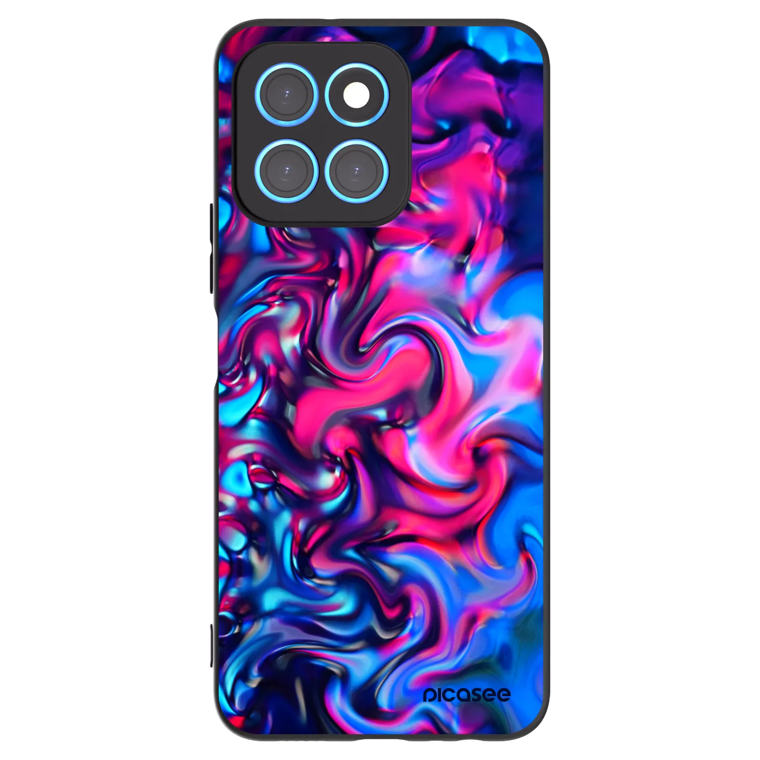Picasee Μαύρη θήκη σιλικόνης για Honor X8 5G - Redlight