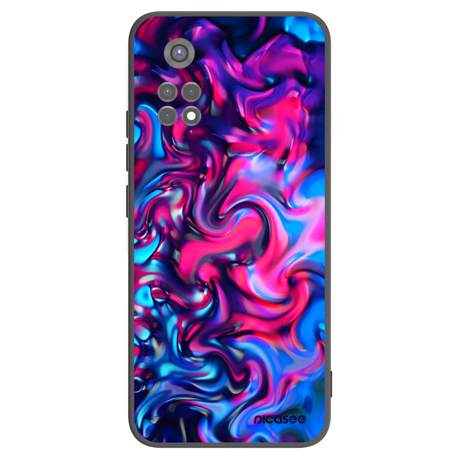 Picasee Μαύρη θήκη σιλικόνης για Xiaomi Redmi Note 11S 5G - Redlight