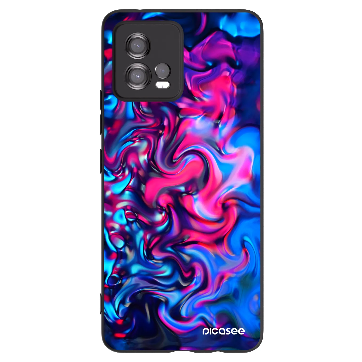 Picasee Μαύρη θήκη σιλικόνης για Motorola Moto G72 - Redlight