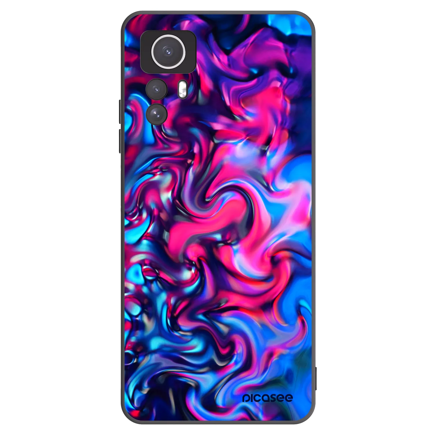 Picasee Μαύρη θήκη σιλικόνης για Xiaomi Redmi Note 12S - Redlight