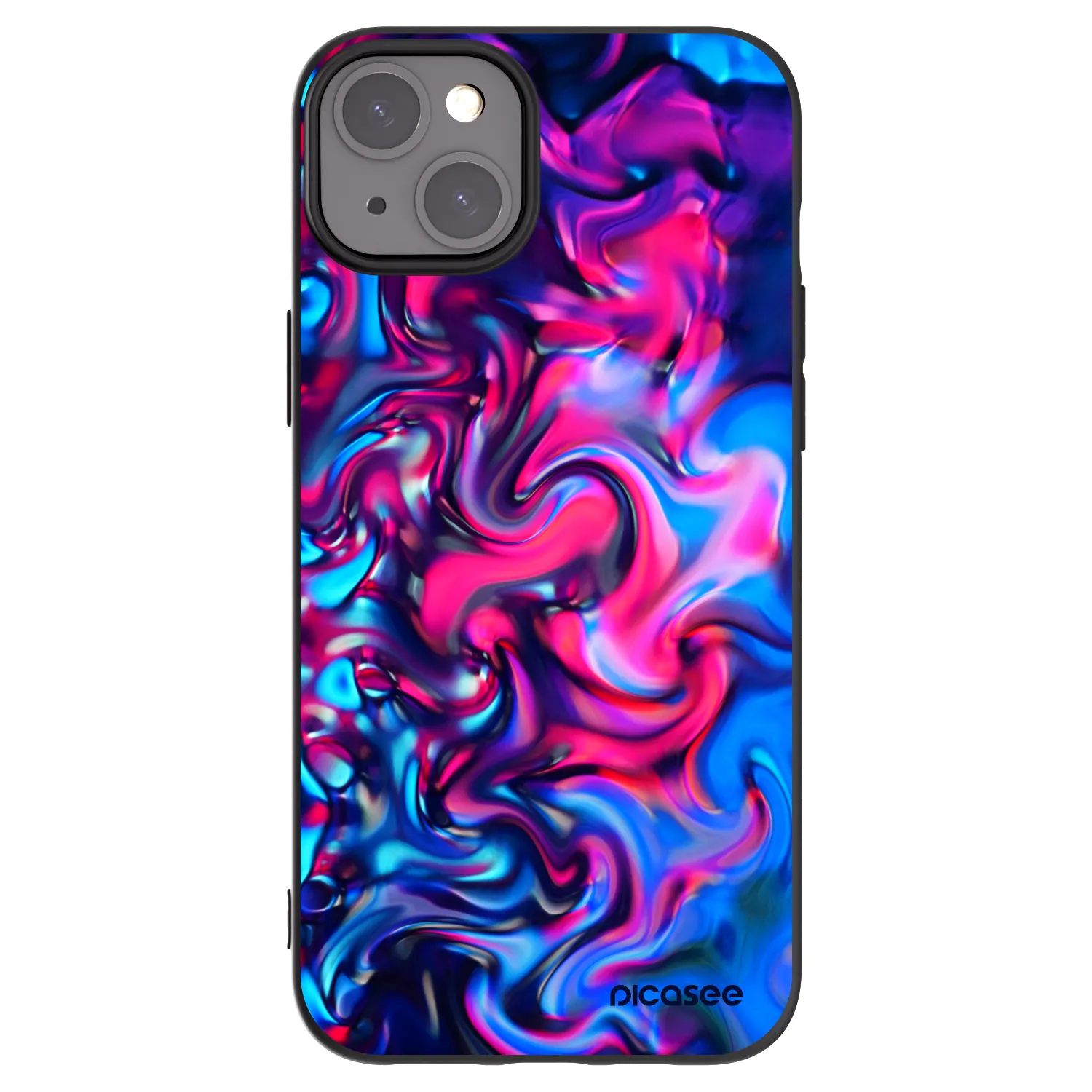 Picasee Μαύρη θήκη σιλικόνης για Apple iPhone 15 Plus - Redlight