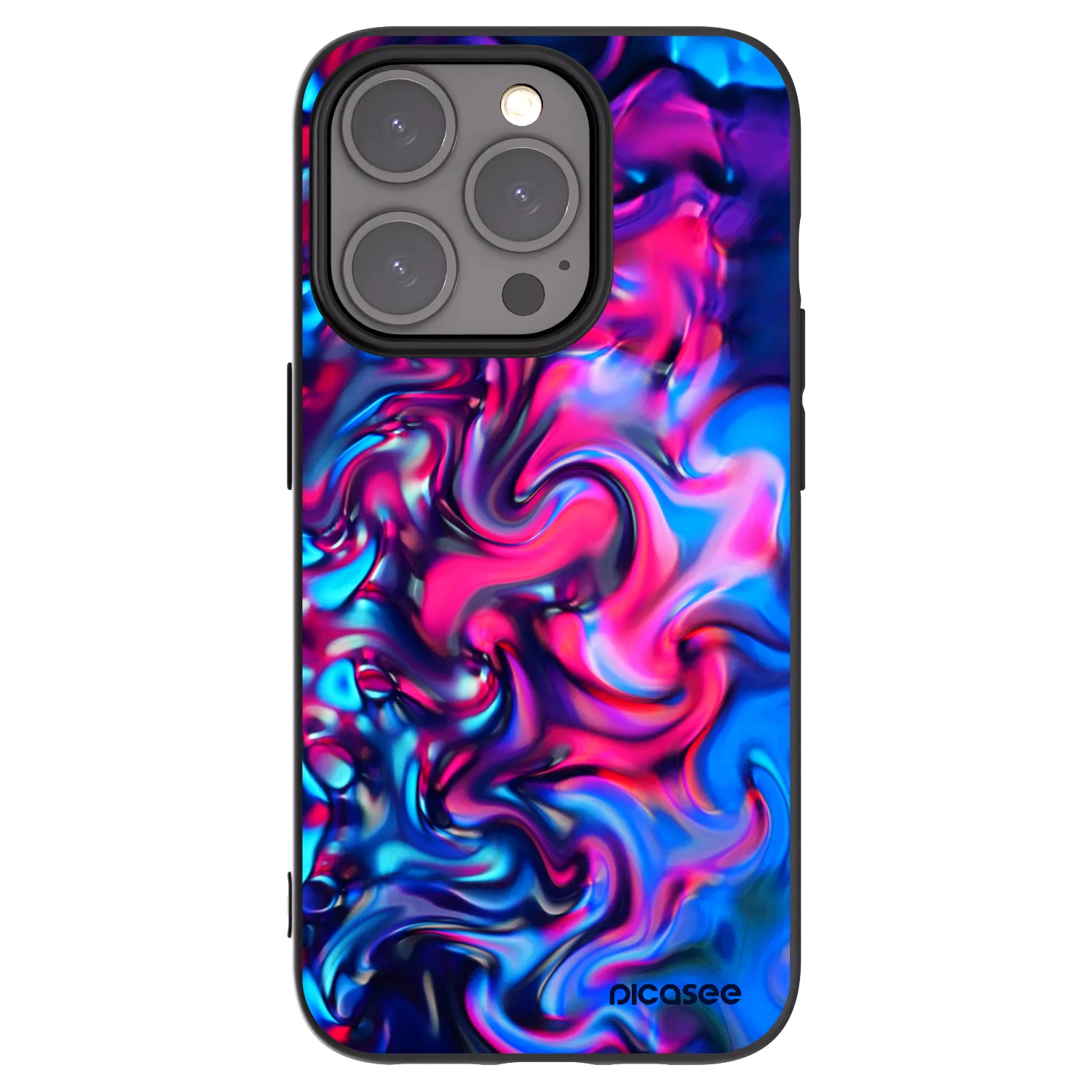 Picasee Μαύρη θήκη σιλικόνης για Apple iPhone 15 Pro - Redlight