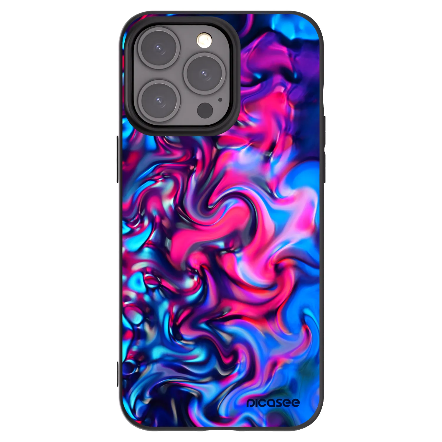 Picasee Μαύρη θήκη σιλικόνης για Apple iPhone 15 Pro Max - Redlight