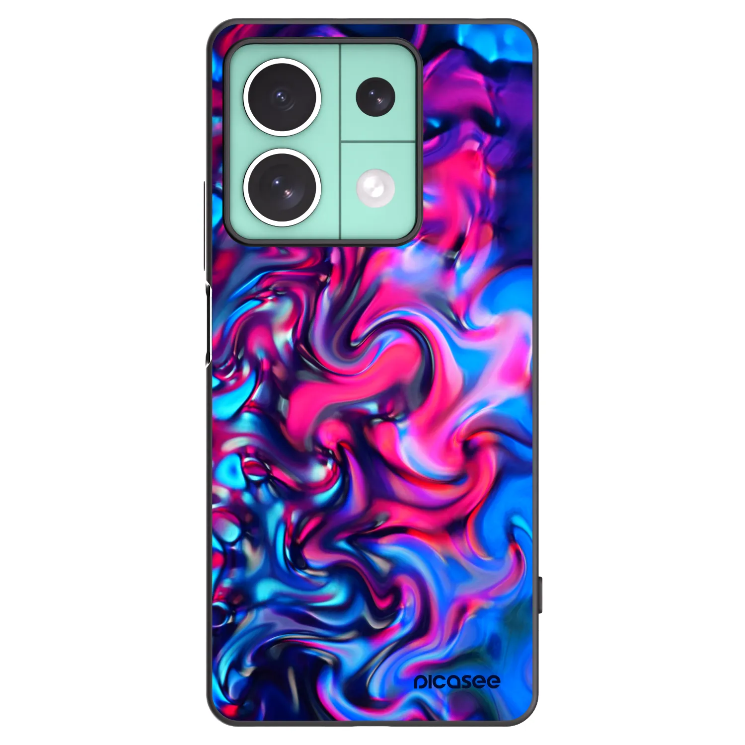 Picasee Μαύρη θήκη σιλικόνης για Xiaomi Redmi Note 13 5G - Redlight