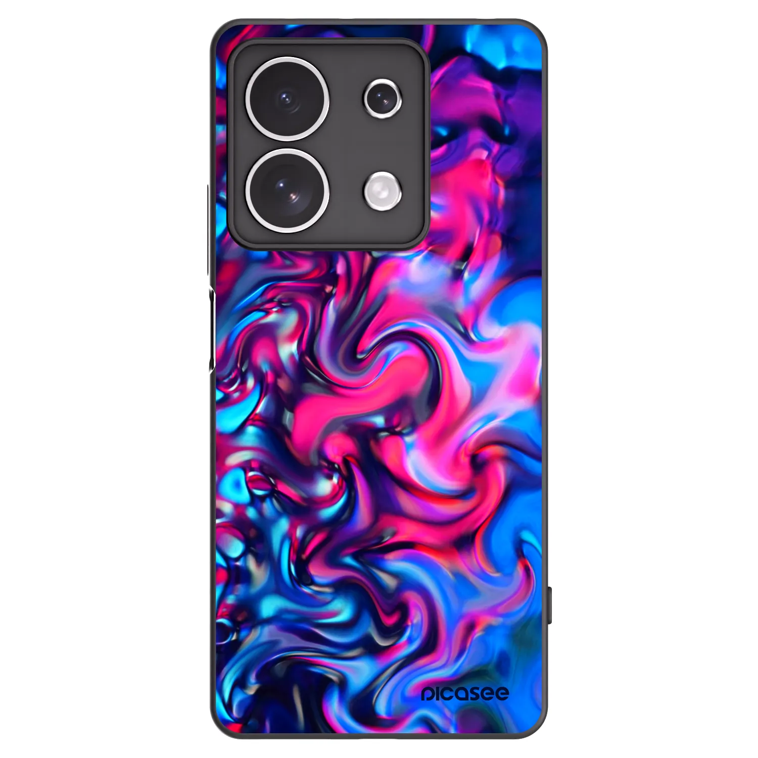 Picasee Μαύρη θήκη σιλικόνης για Xiaomi Redmi Note 13 4G - Redlight