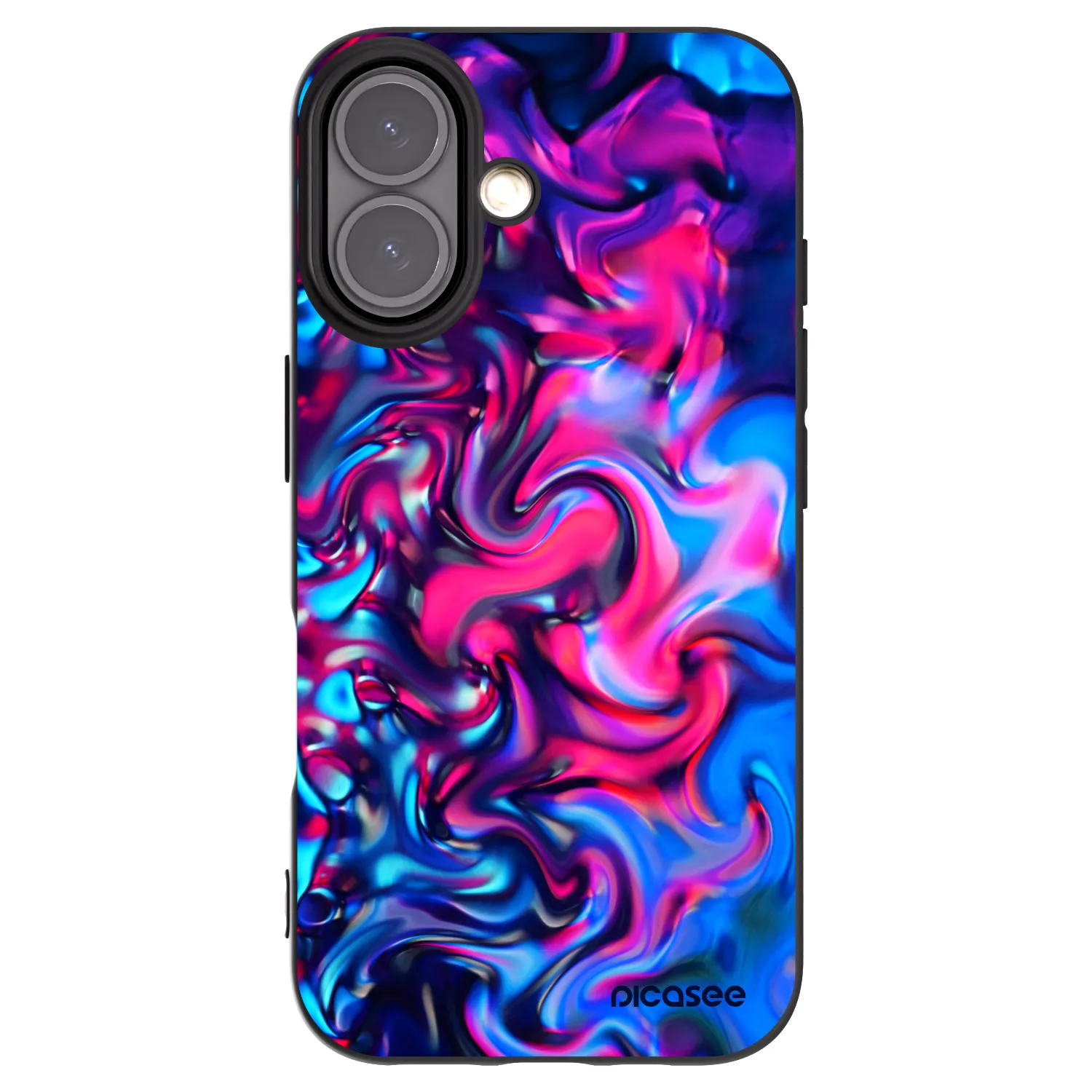 Picasee Μαύρη θήκη σιλικόνης για Apple iPhone 16 - Redlight