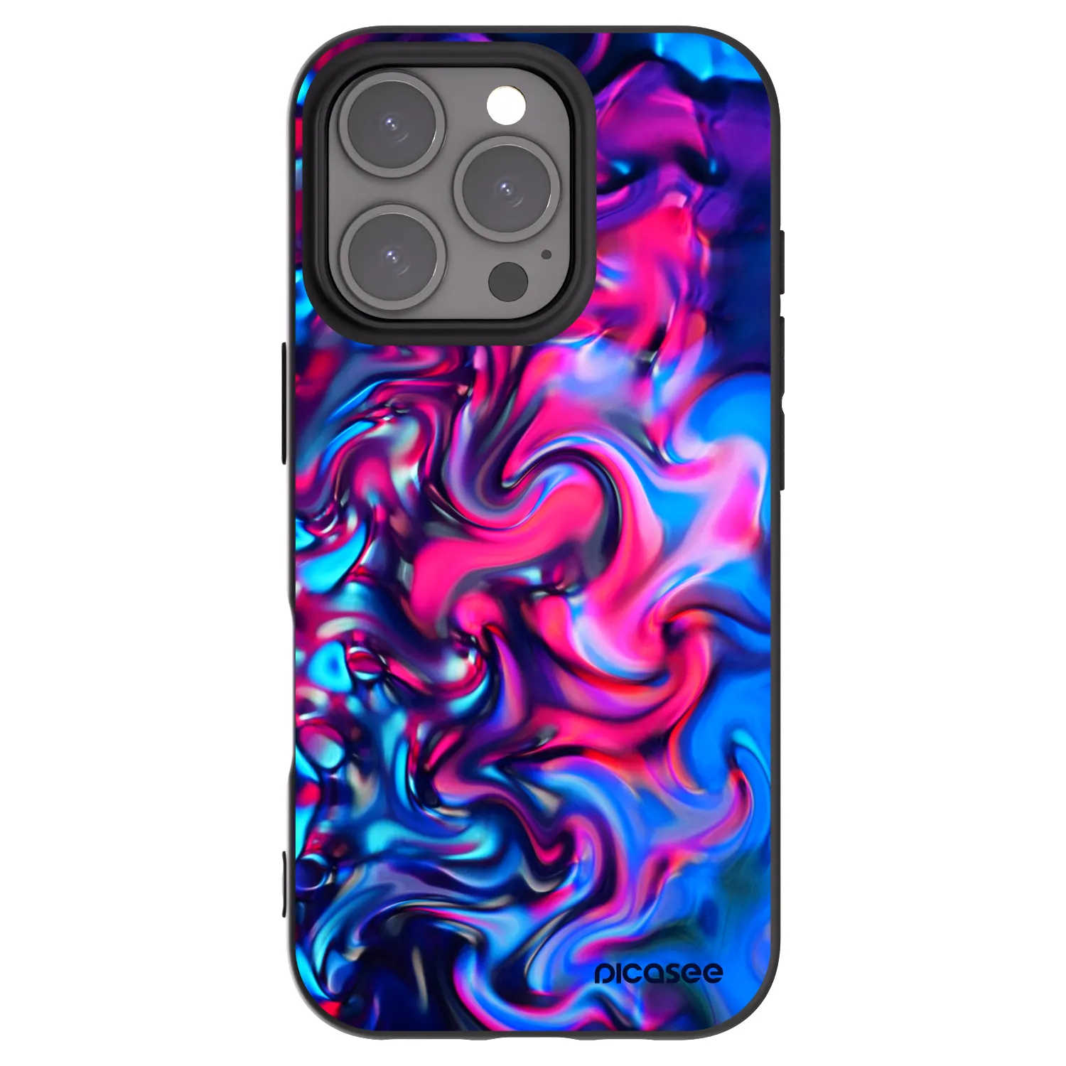 Picasee Μαύρη θήκη σιλικόνης για Apple iPhone 16 Pro - Redlight