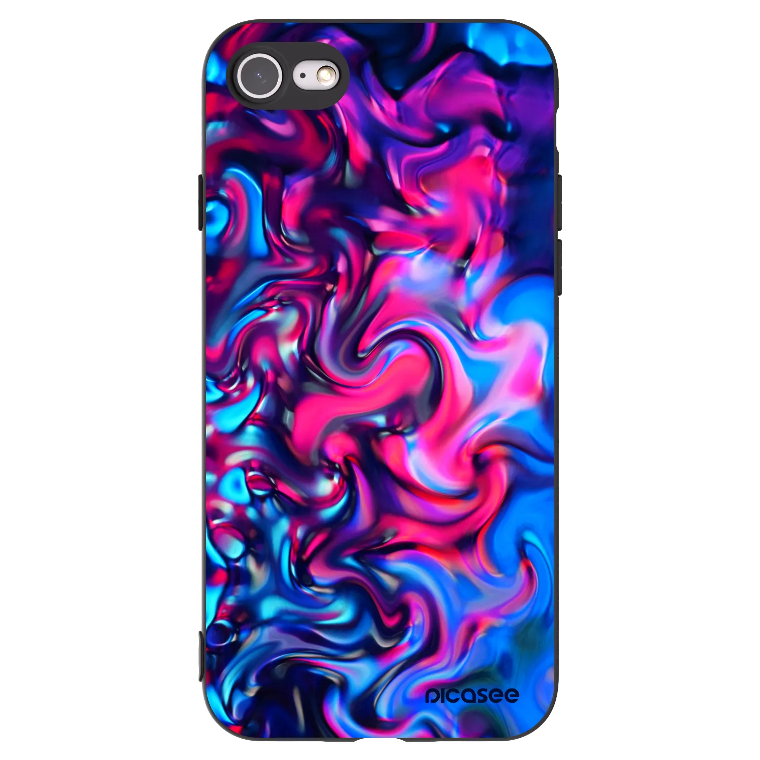 Picasee Μαύρη θήκη σιλικόνης για Apple iPhone 8 - Redlight