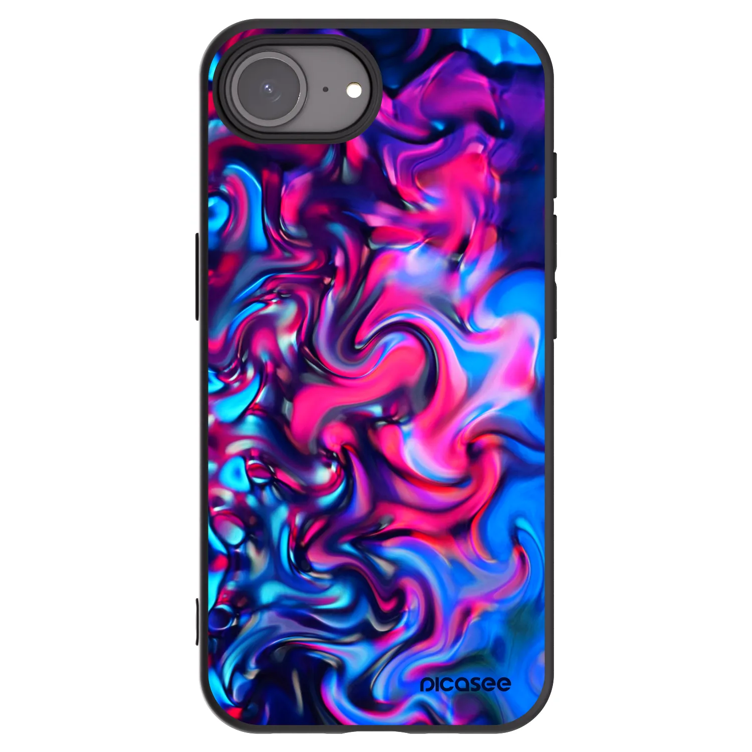 Picasee Μαύρη θήκη σιλικόνης για Apple iPhone 16e - Redlight