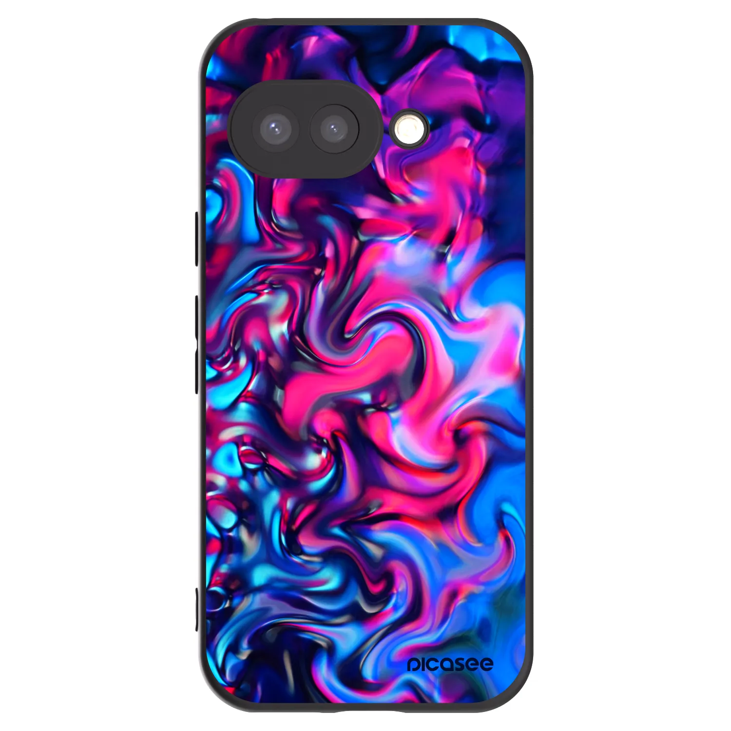 Picasee Μαύρη θήκη σιλικόνης για Google Pixel 9a - Redlight