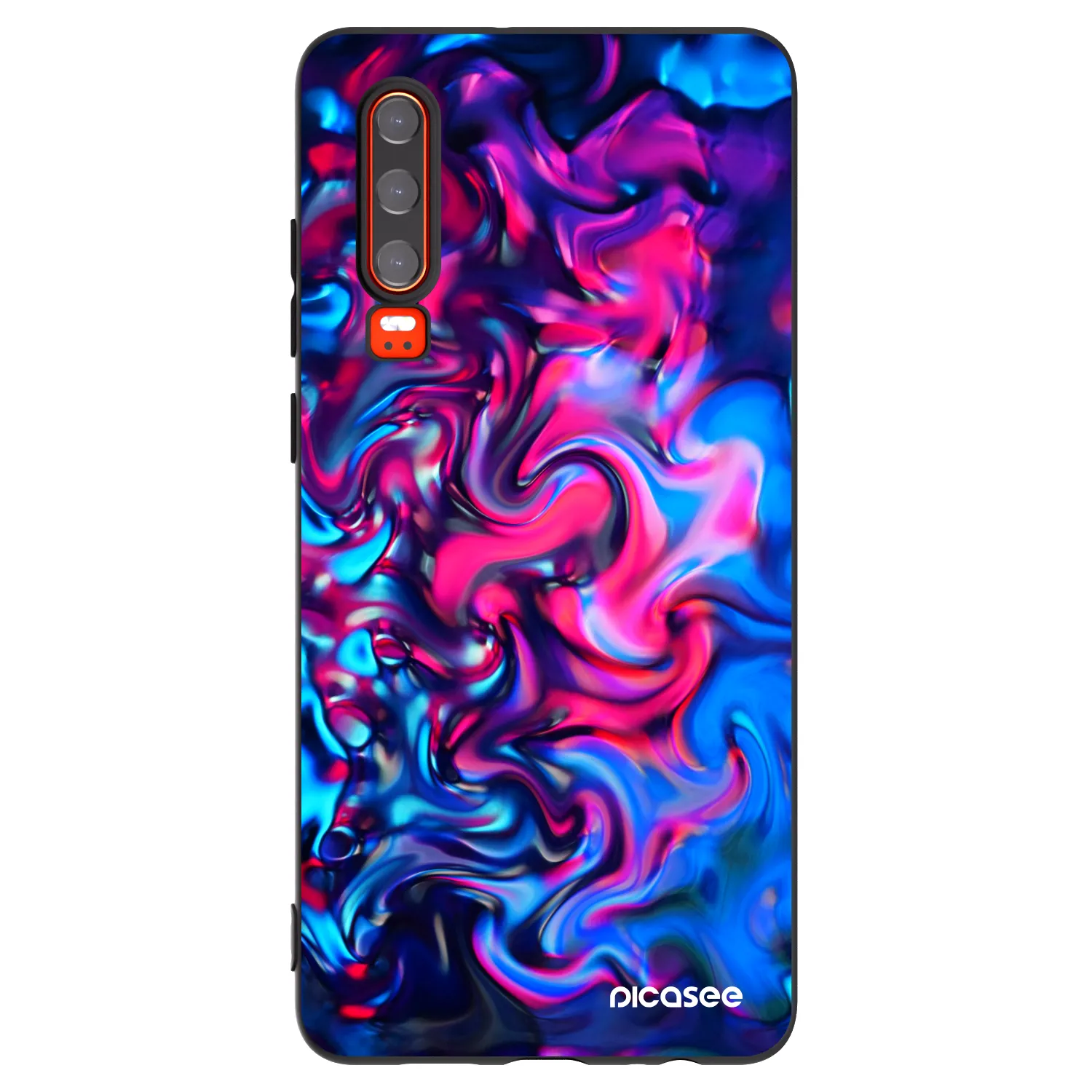 Picasee Μαύρη θήκη σιλικόνης για Huawei P30 - Redlight