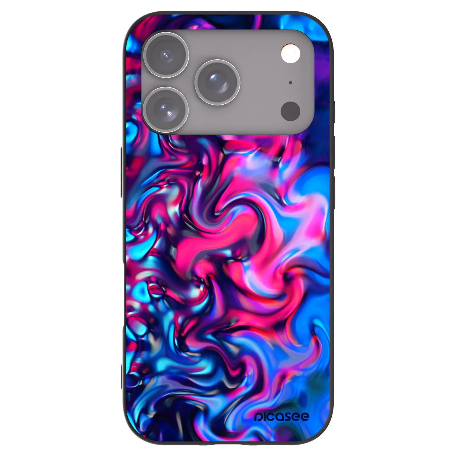 Picasee Μαύρη θήκη σιλικόνης για Apple iPhone 17 Pro - Redlight
