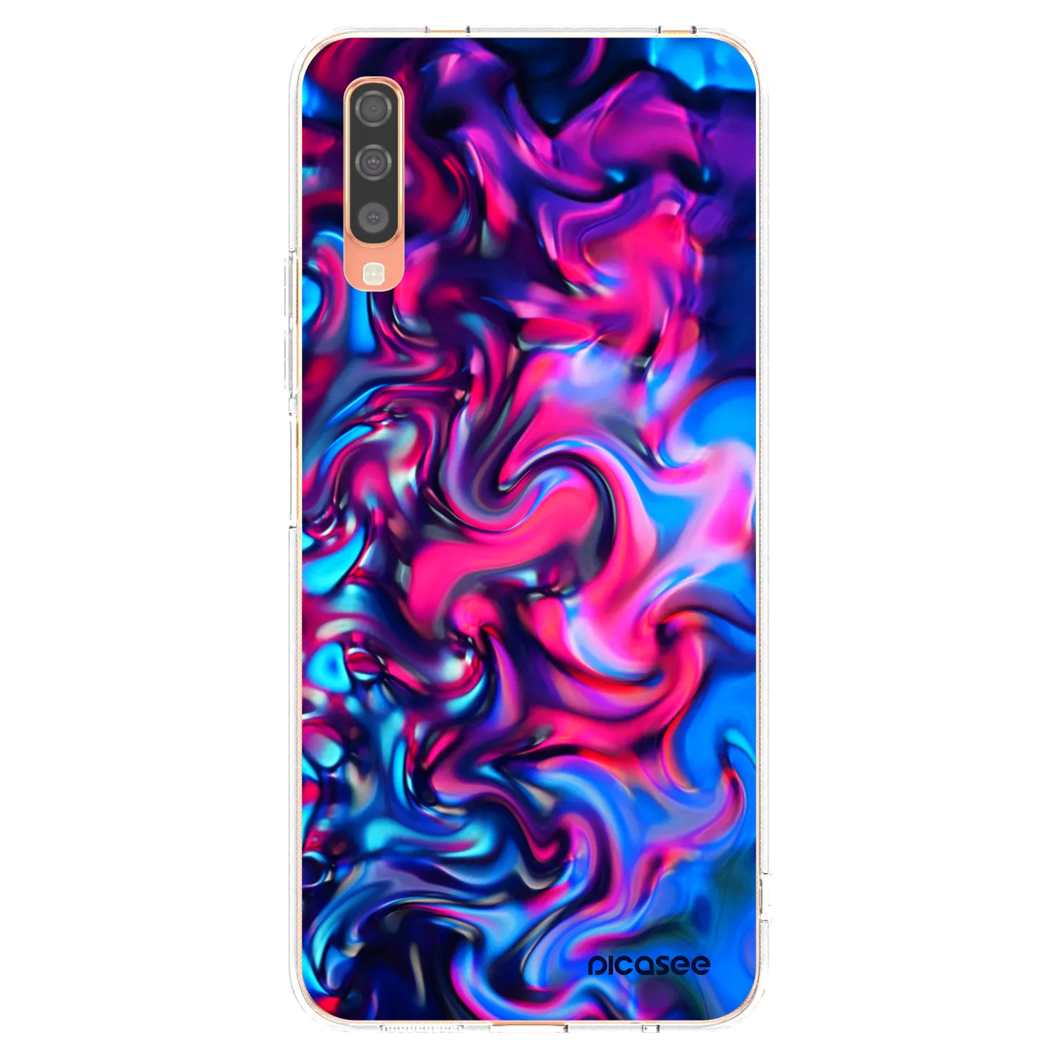 Picasee διαφανής θήκη σιλικόνης Samsung Galaxy A70 A705F - Redlight