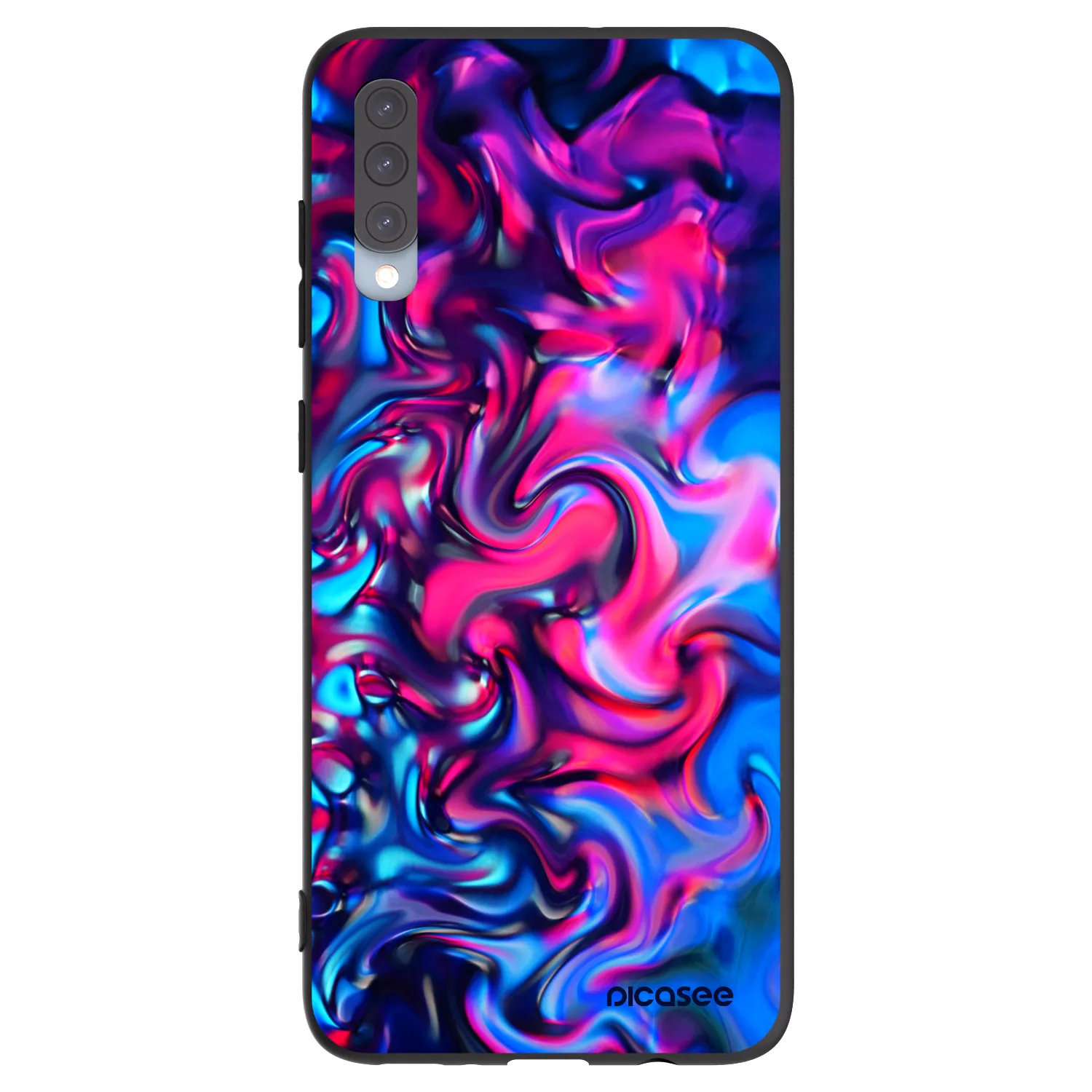 Picasee Μαύρη θήκη σιλικόνης για Samsung Galaxy A70 A705F - Redlight