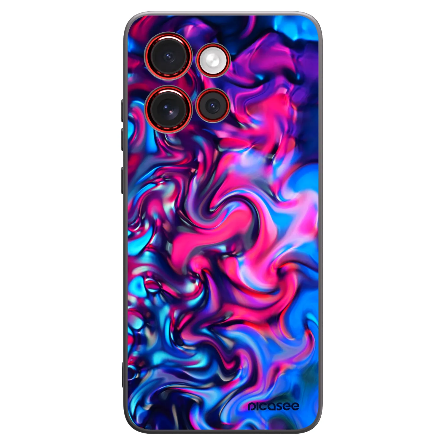 Picasee Μαύρη θήκη σιλικόνης για Motorola Edge 60 Neo 5G - Redlight