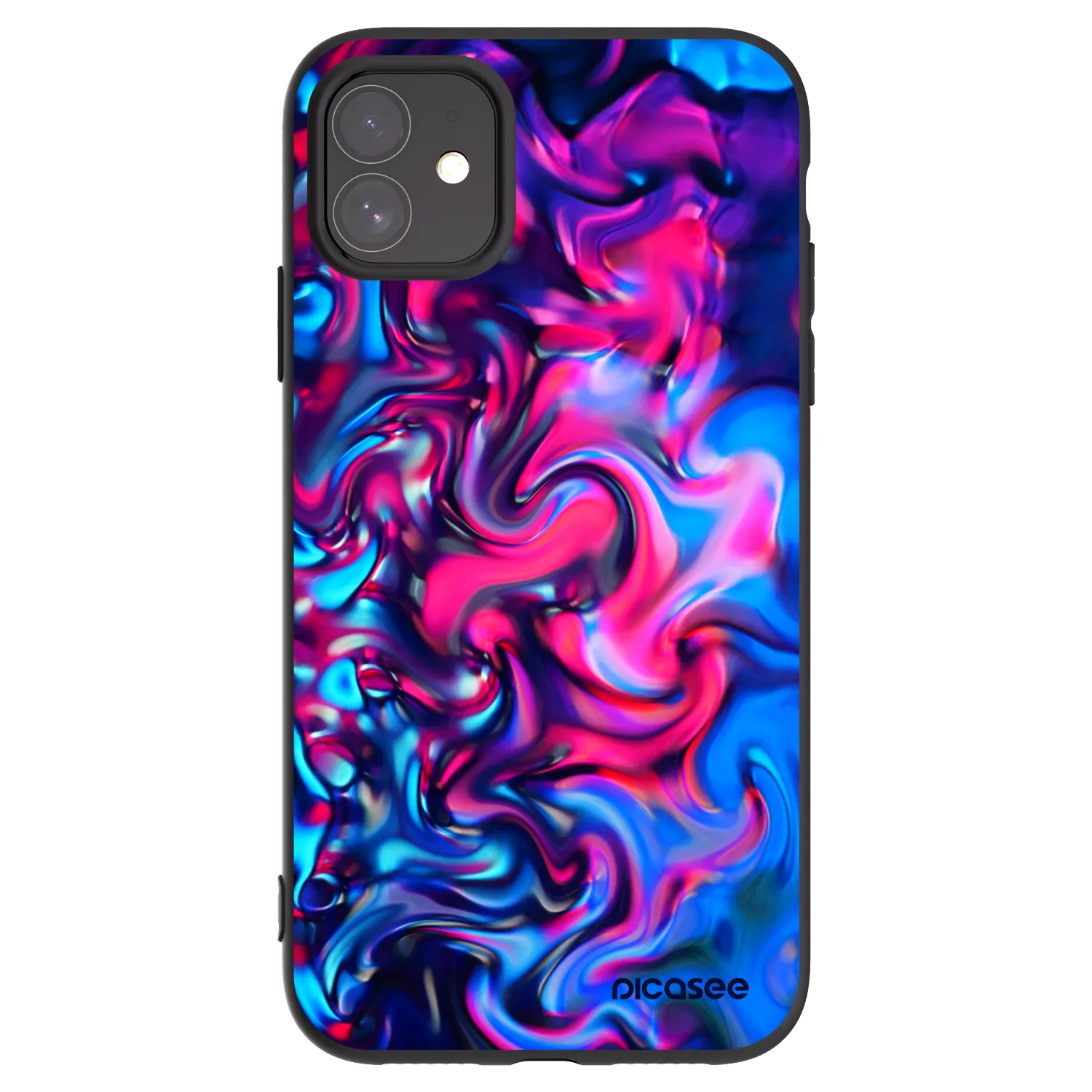 Picasee Μαύρη θήκη σιλικόνης για Apple iPhone 11 - Redlight