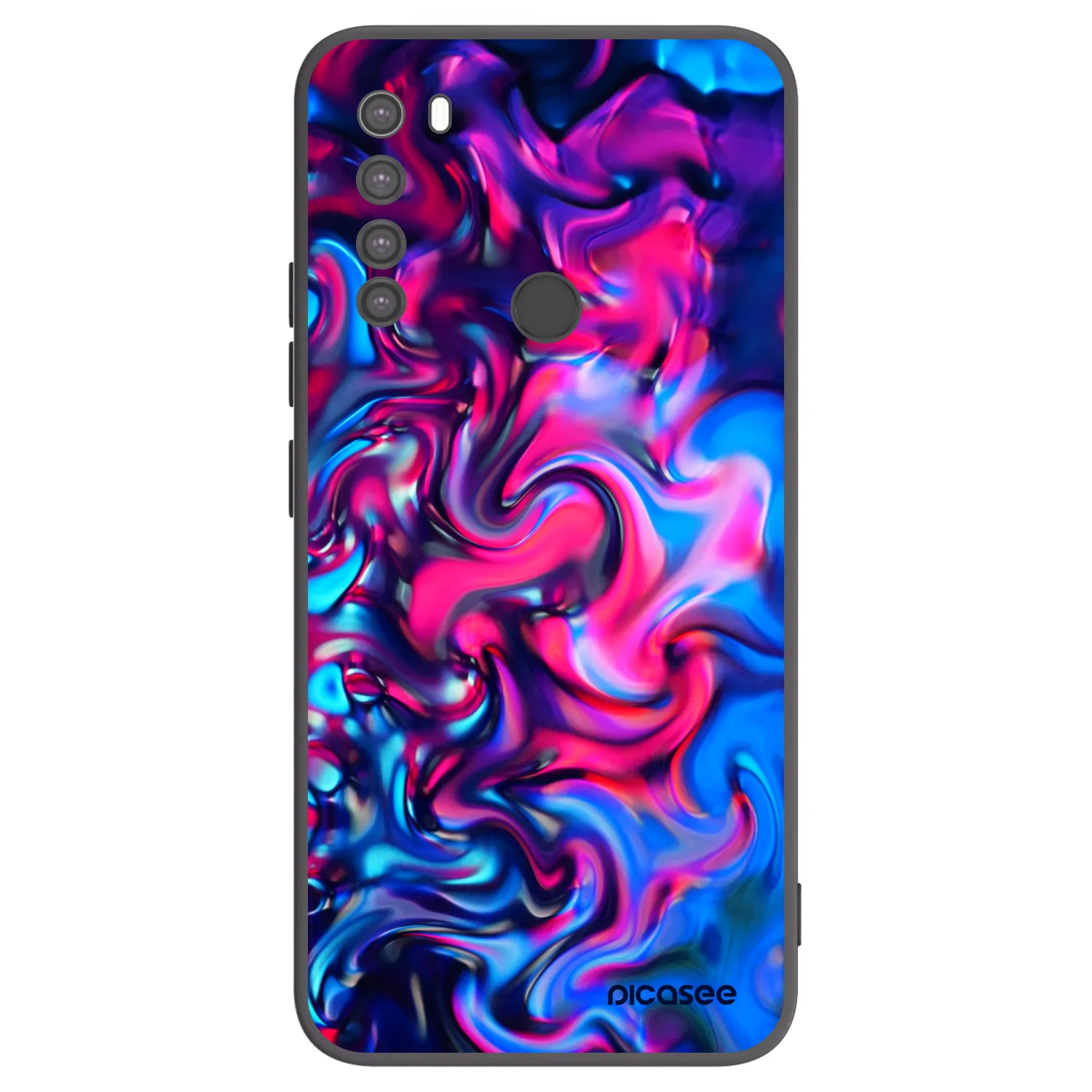 Picasee Μαύρη θήκη σιλικόνης για Xiaomi Redmi Note 8 - Redlight