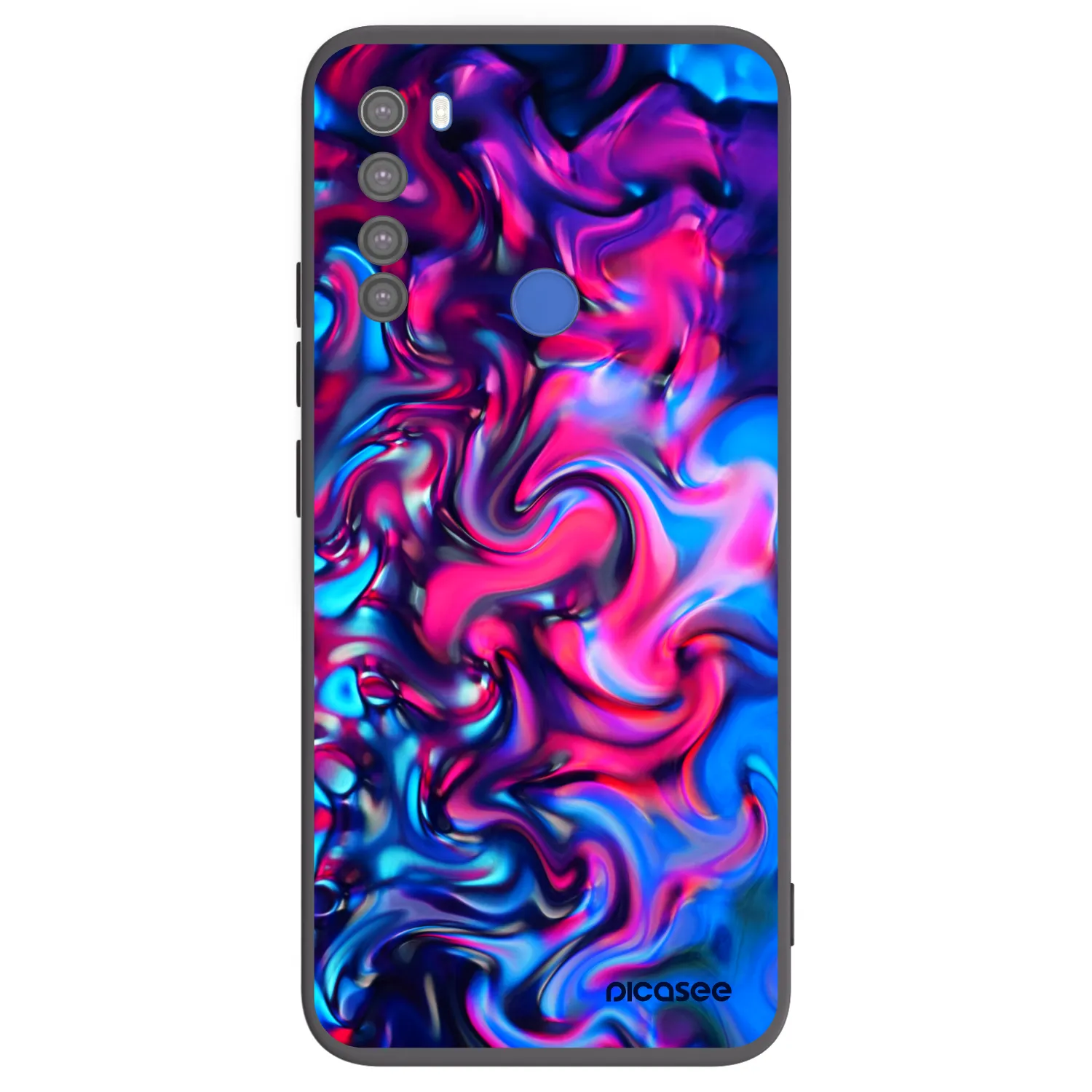 Picasee Μαύρη θήκη σιλικόνης για Xiaomi Redmi Note 8T - Redlight