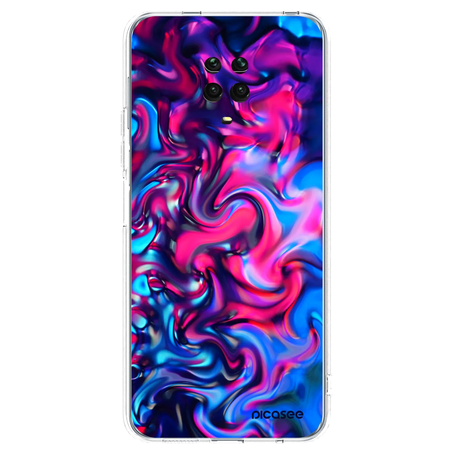 Picasee διαφανής θήκη σιλικόνης Xiaomi Redmi Note 9 Pro - Redlight