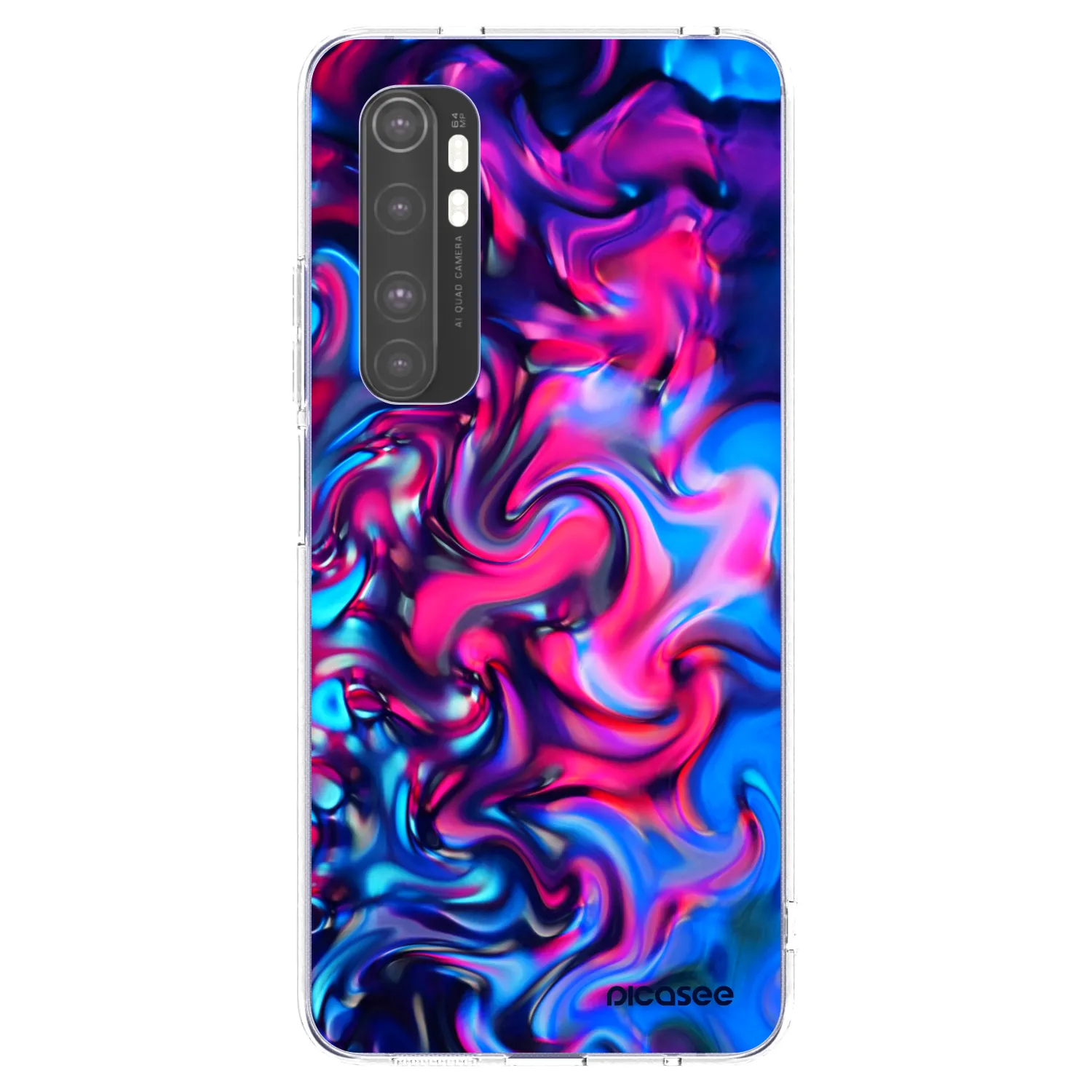 Picasee διαφανής θήκη σιλικόνης Xiaomi Mi Note 10 Lite - Redlight