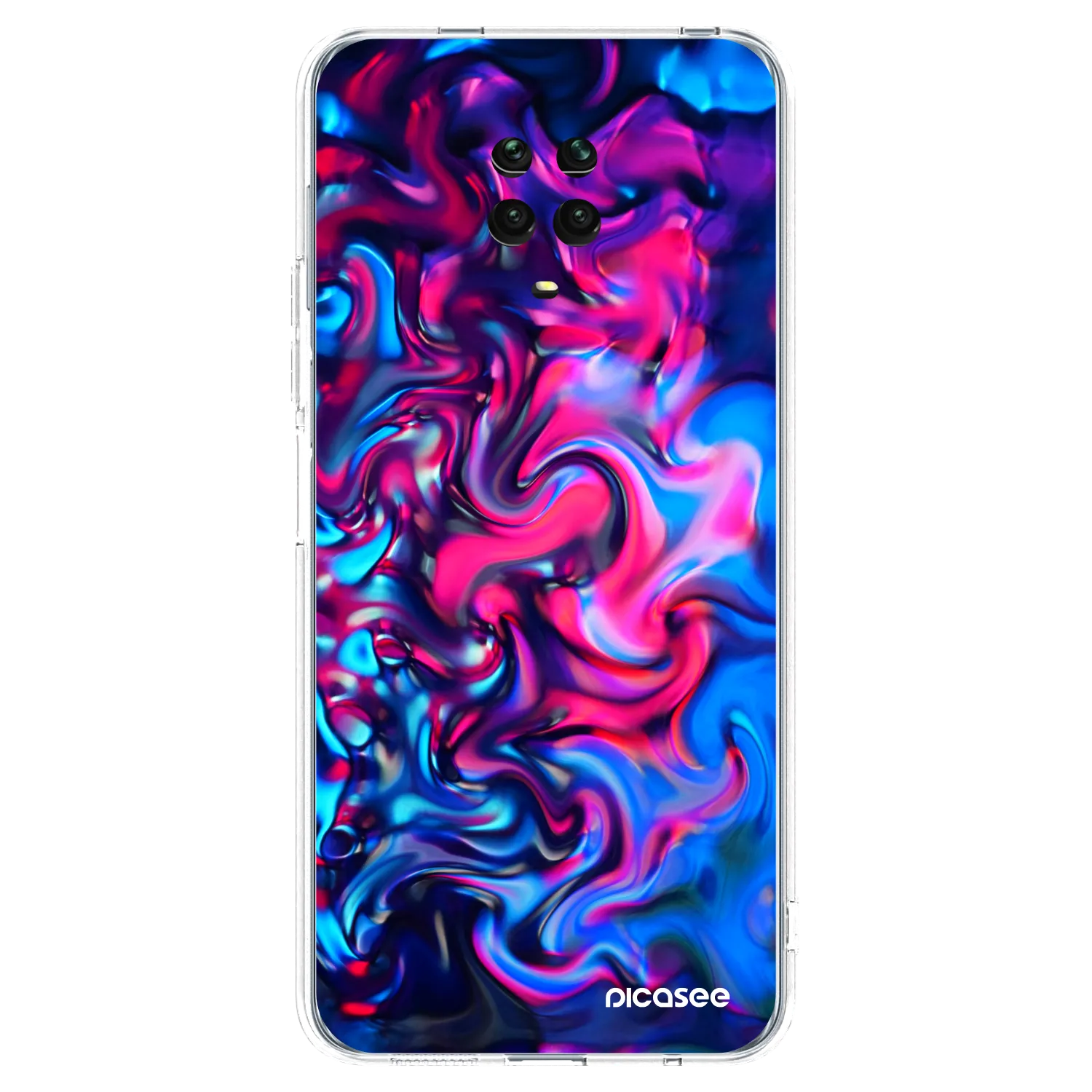 Picasee διαφανής θήκη σιλικόνης Xiaomi Redmi Note 9S - Redlight