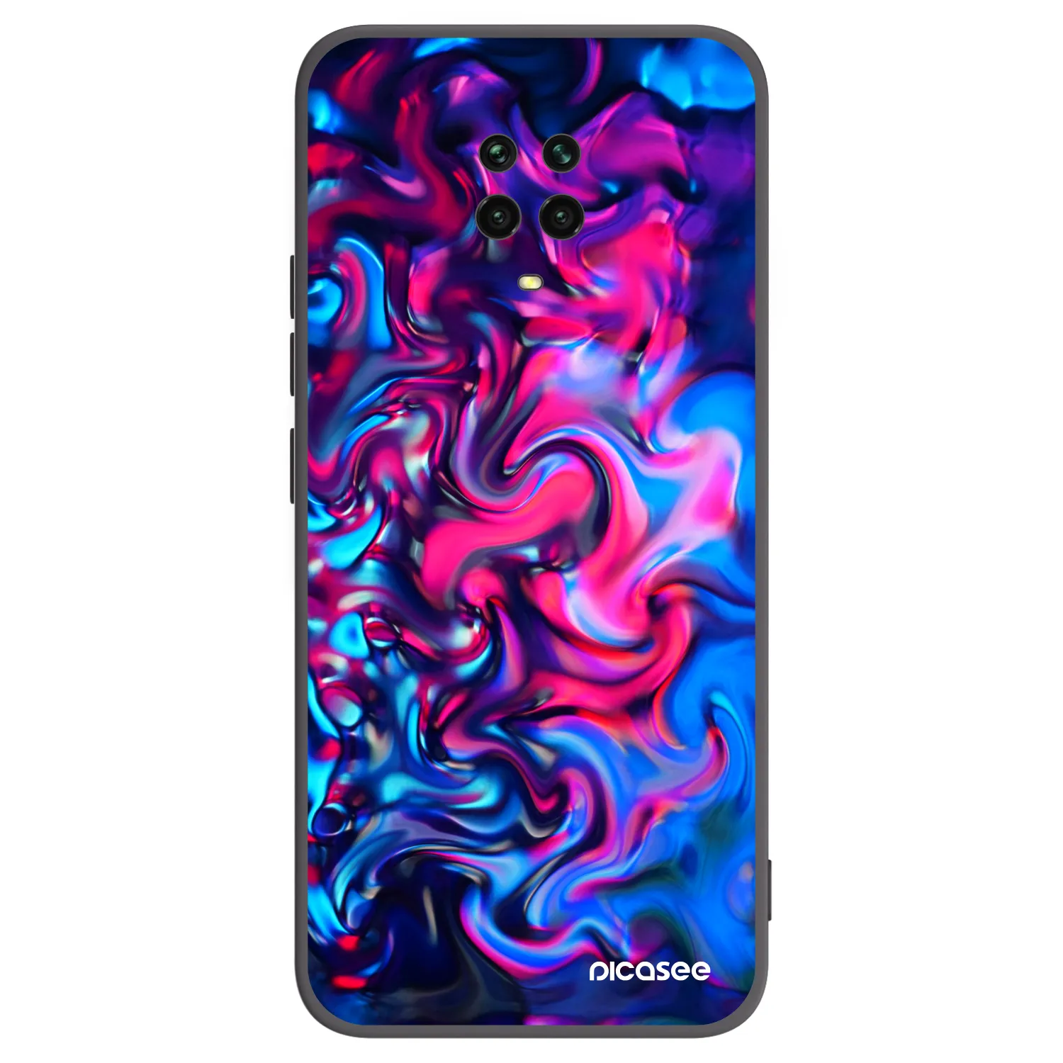 Picasee Μαύρη θήκη σιλικόνης για Xiaomi Redmi Note 9S - Redlight