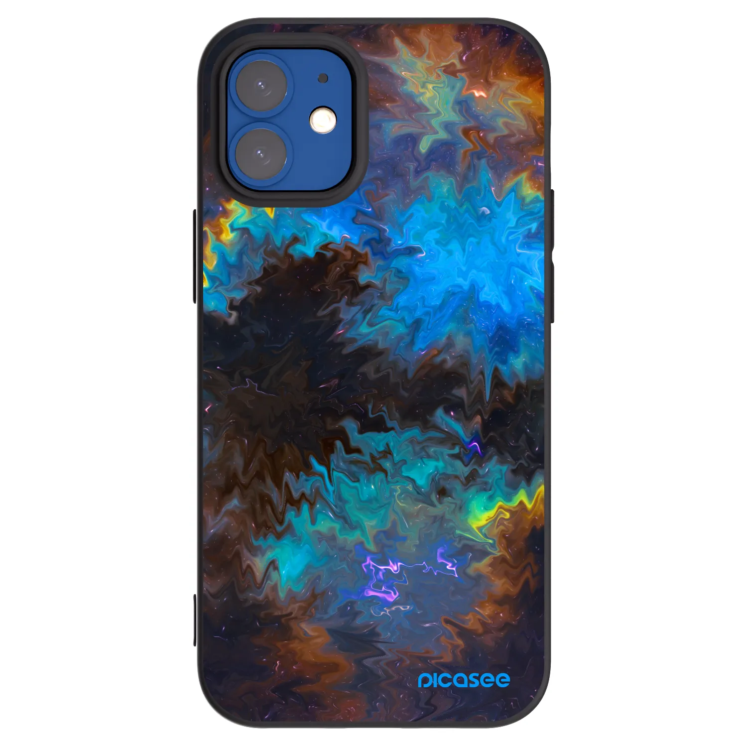 Picasee Μαύρη θήκη σιλικόνης για Apple iPhone 12 mini - Space