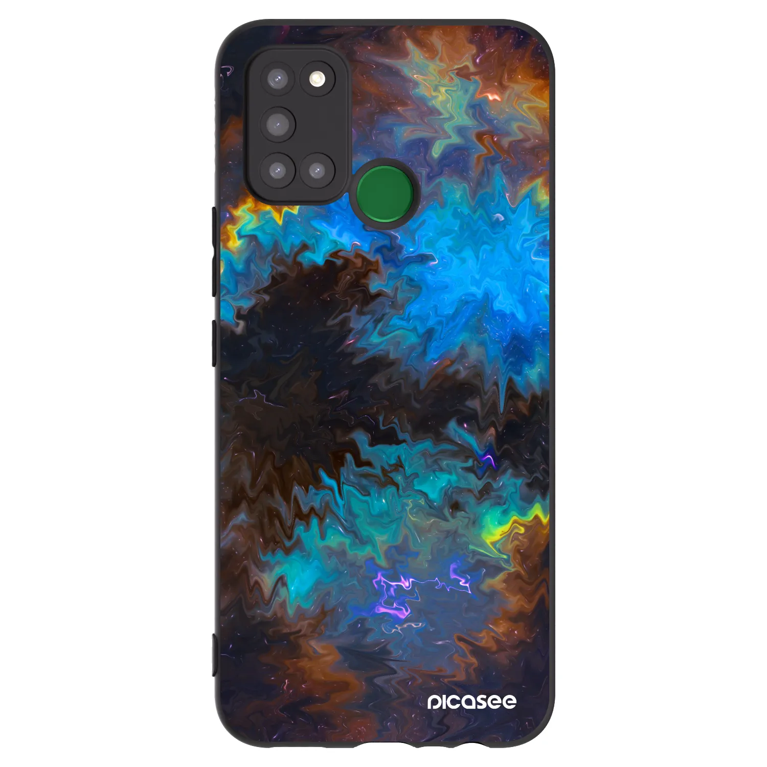 Picasee Μαύρη θήκη σιλικόνης για Realme 7i - Space