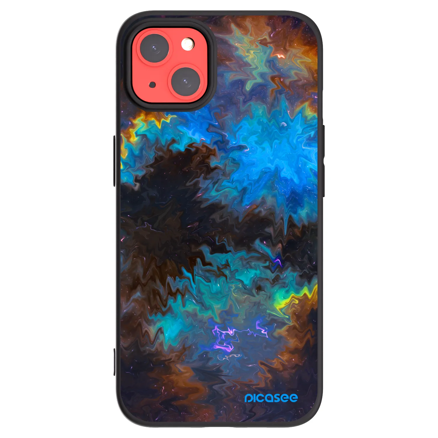 Picasee Μαύρη θήκη σιλικόνης για Apple iPhone 13 - Space