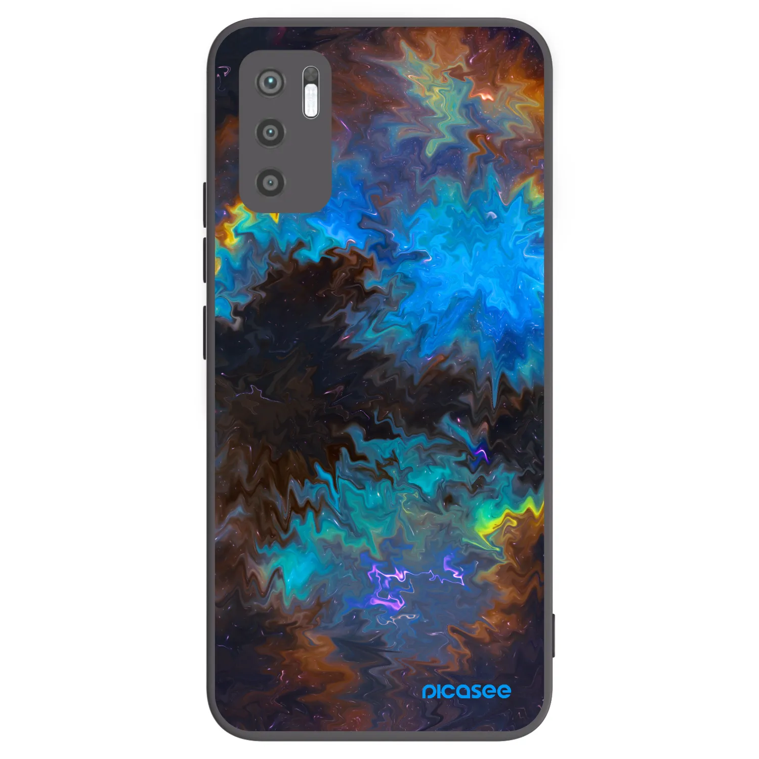 Picasee Μαύρη θήκη σιλικόνης για Xiaomi Redmi Note 10 5G - Space