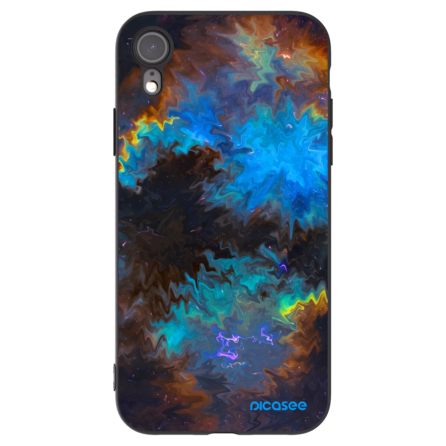 Picasee Μαύρη θήκη σιλικόνης για Apple iPhone XR - Space