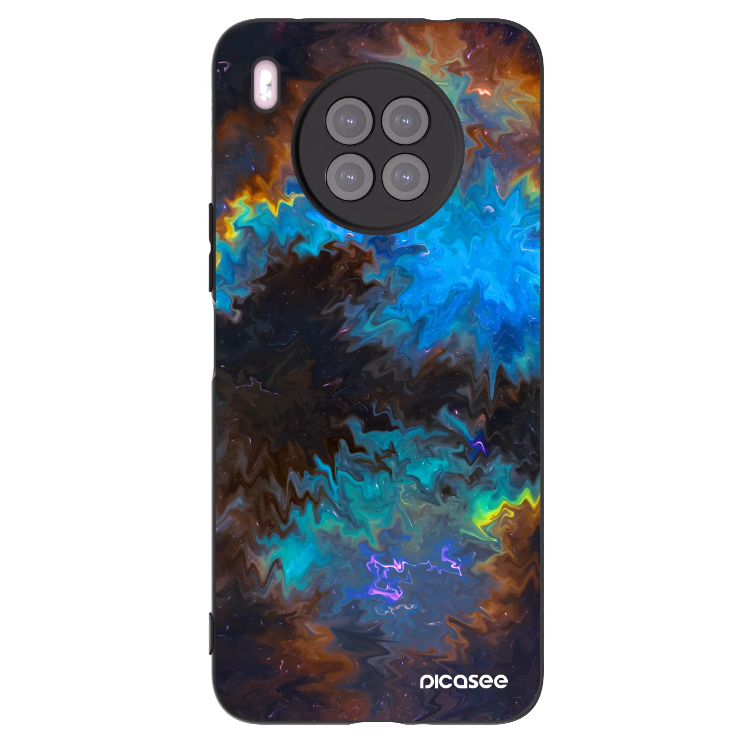 Picasee Μαύρη θήκη σιλικόνης για Huawei Nova 8i - Space