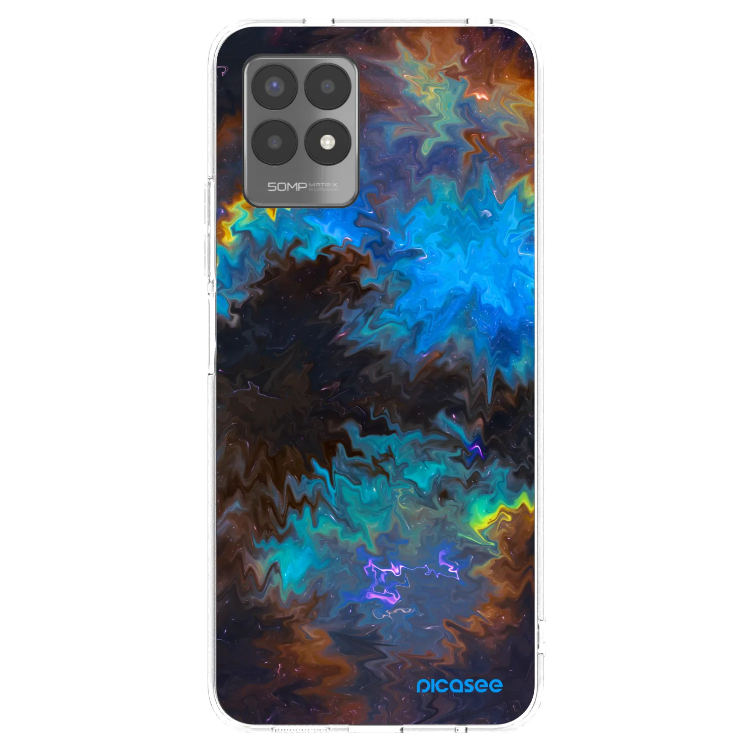 Picasee διαφανής θήκη σιλικόνης Realme 8i - Space