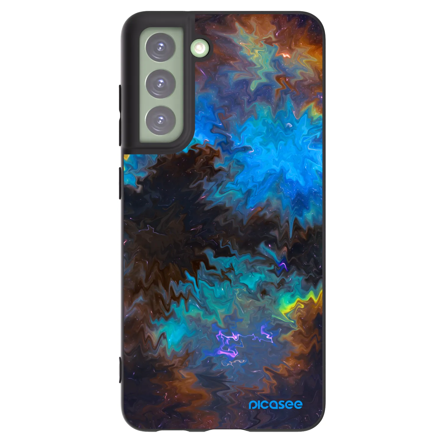 Picasee Μαύρη θήκη σιλικόνης για Samsung Galaxy S21 FE 5G - Space