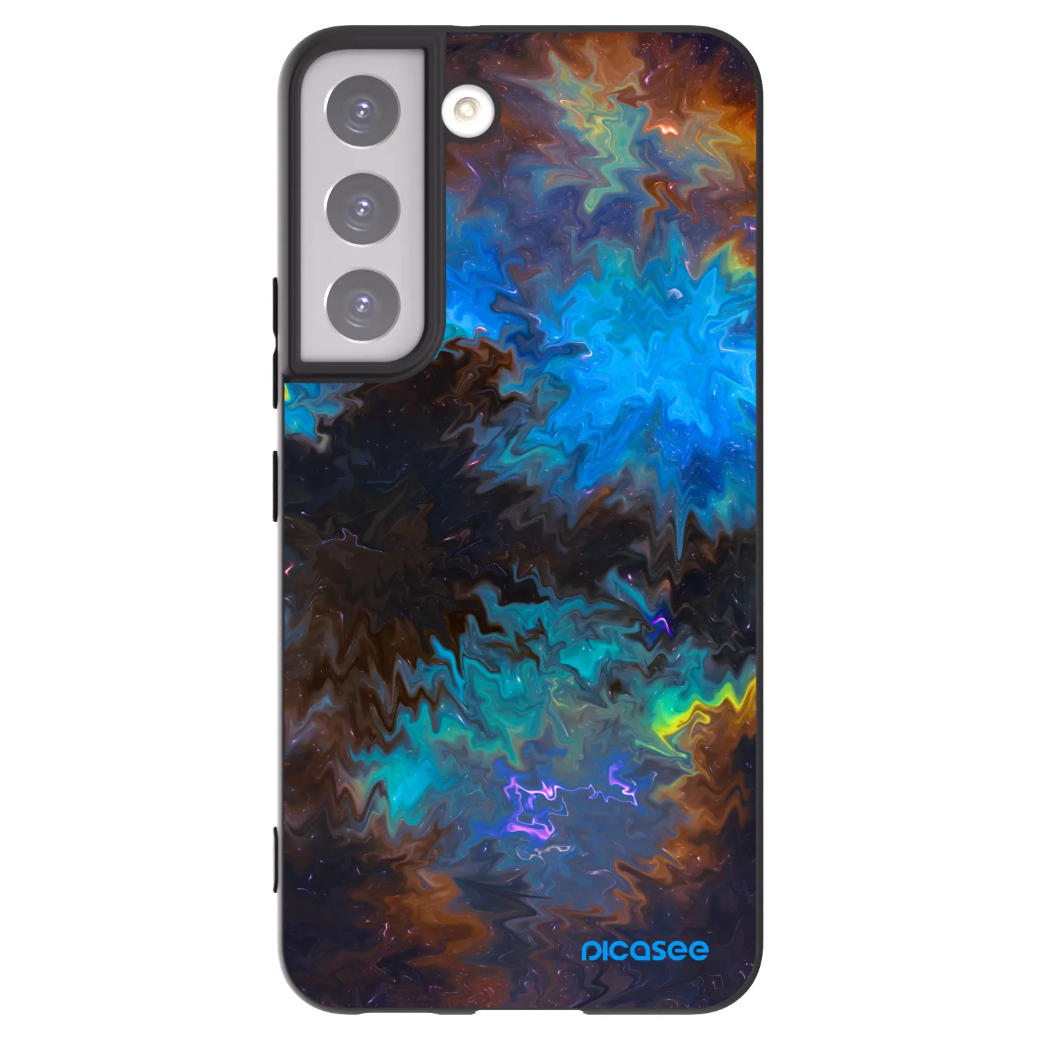Picasee Μαύρη θήκη σιλικόνης για Samsung Galaxy S22 5G - Space