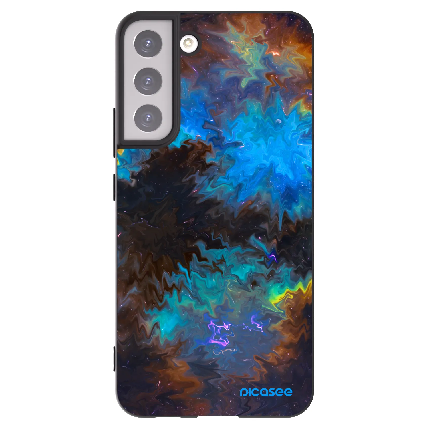 Picasee Μαύρη θήκη σιλικόνης για Samsung Galaxy S22+ 5G - Space