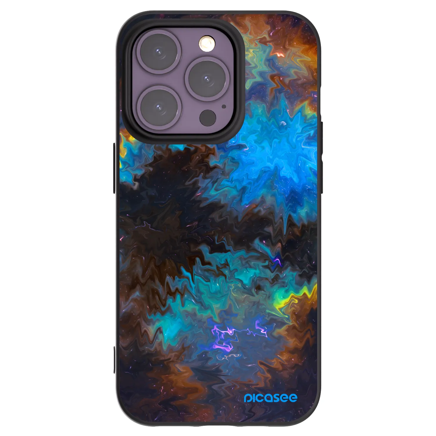 Picasee Μαύρη θήκη σιλικόνης για Apple iPhone 14 Pro - Space