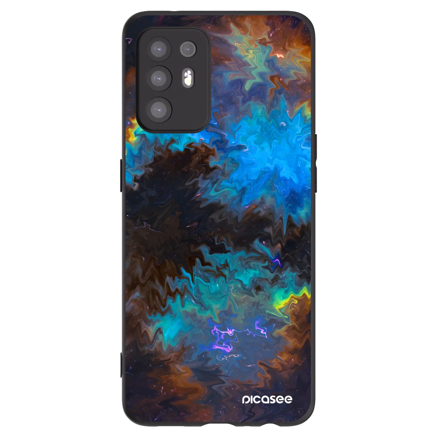 Picasee Μαύρη θήκη σιλικόνης για OPPO A94 5G - Space