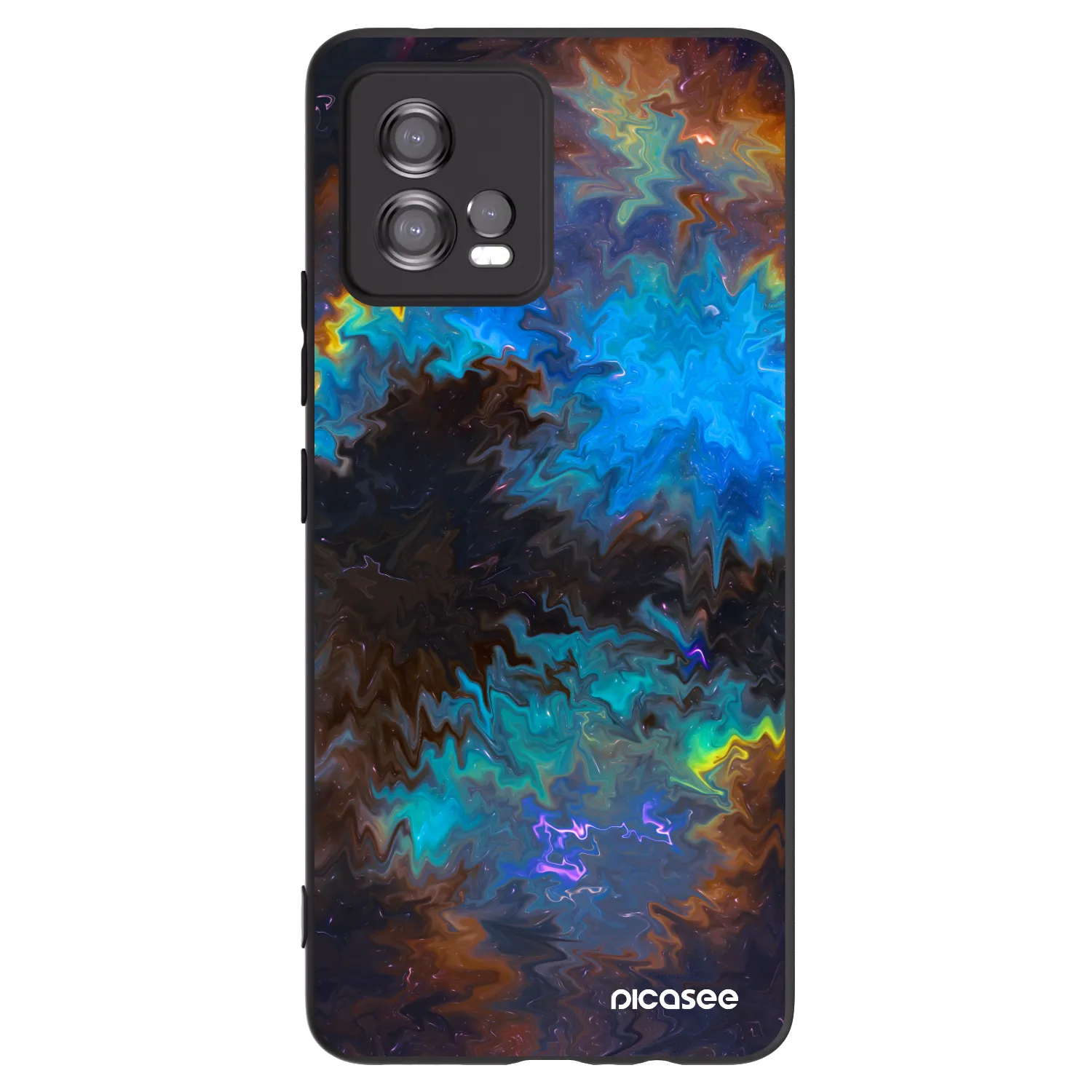 Picasee Μαύρη θήκη σιλικόνης για Motorola Moto G72 - Space