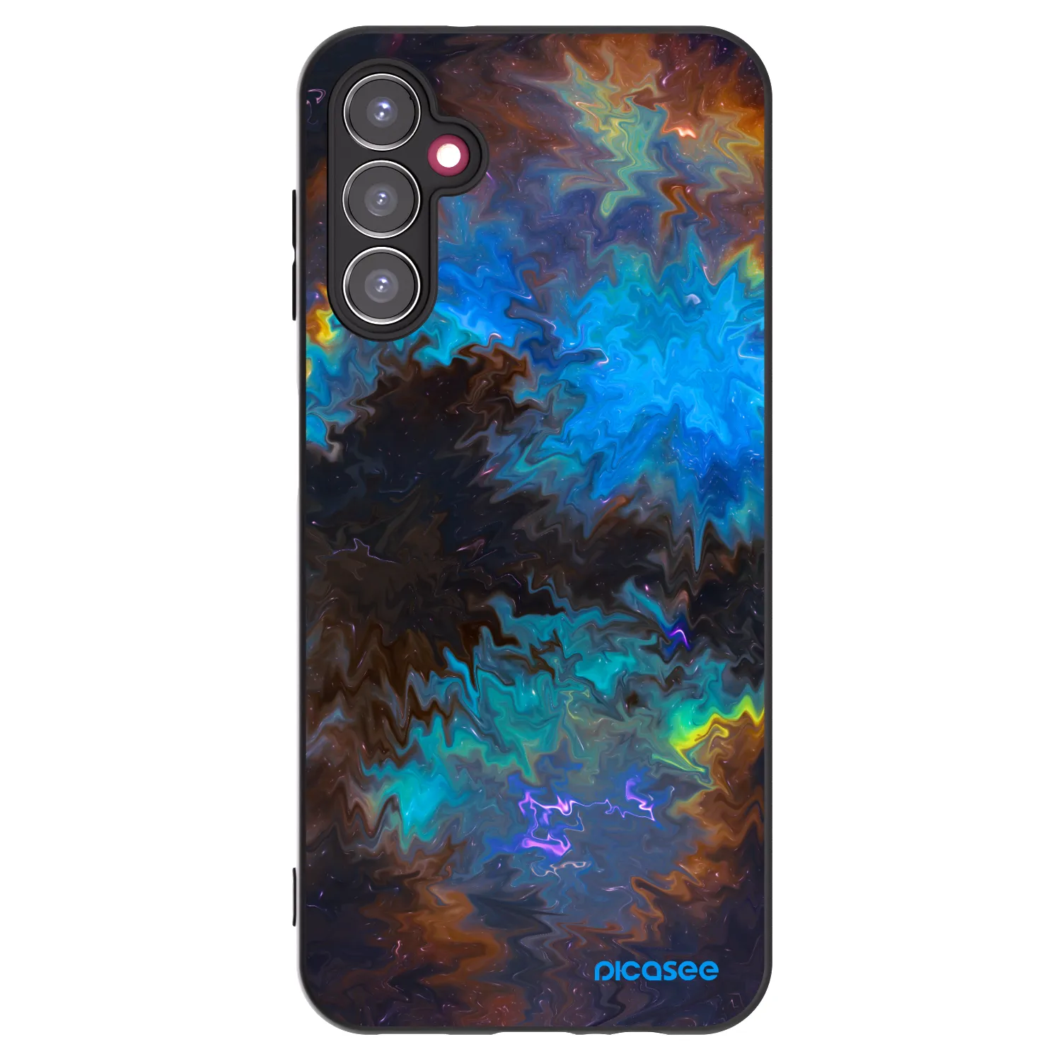 Picasee Μαύρη θήκη σιλικόνης για Samsung Galaxy A14 4G A145R - Space