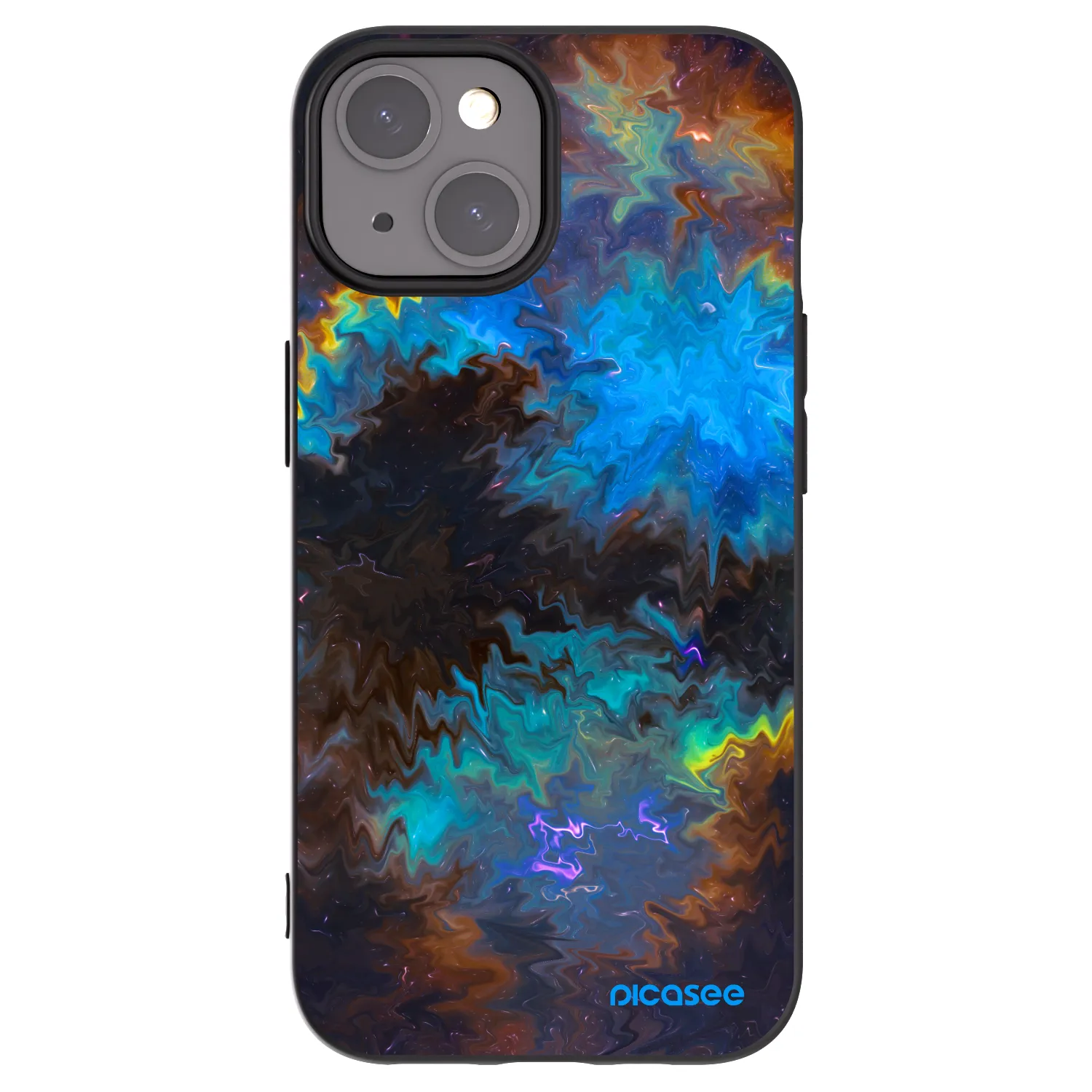 Picasee Μαύρη θήκη σιλικόνης για Apple iPhone 15 - Space