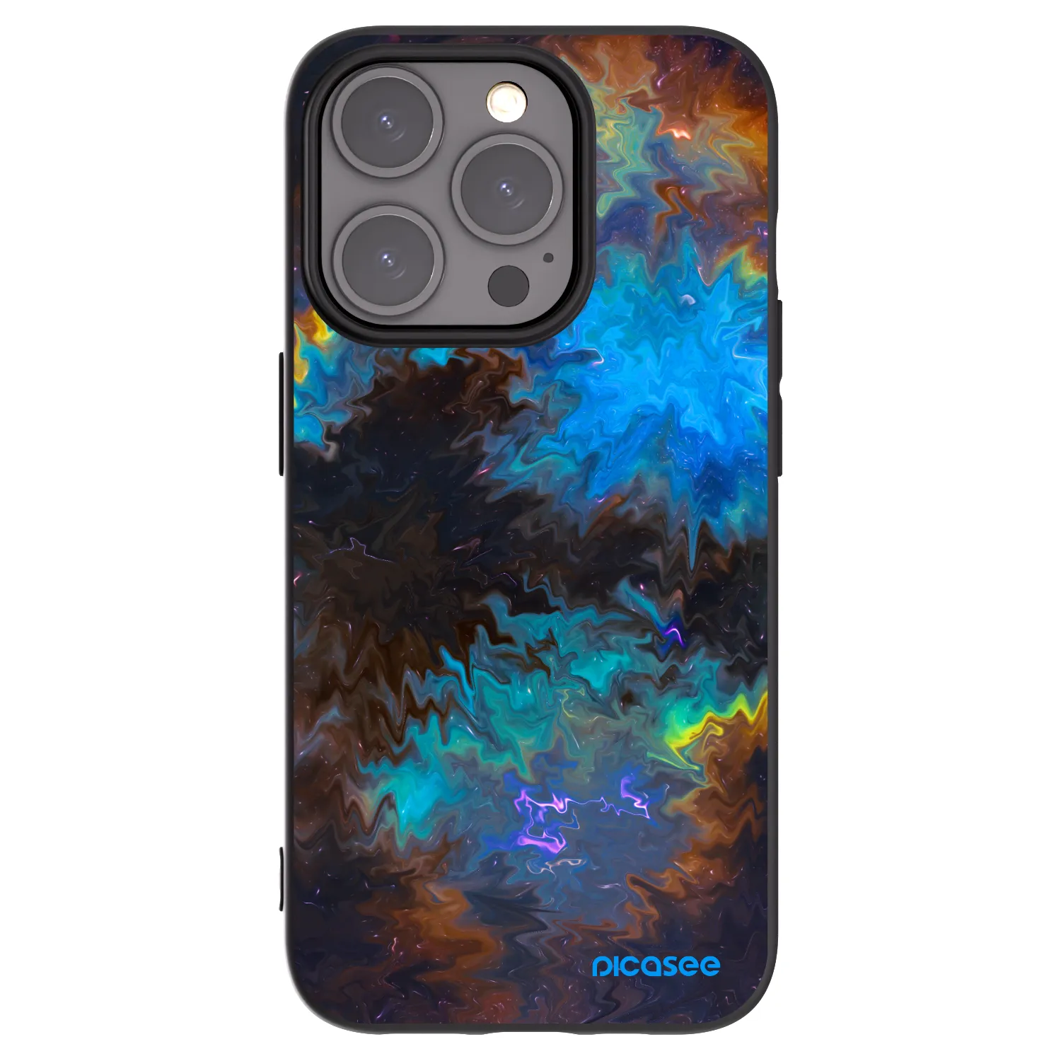 Picasee Μαύρη θήκη σιλικόνης για Apple iPhone 15 Pro - Space