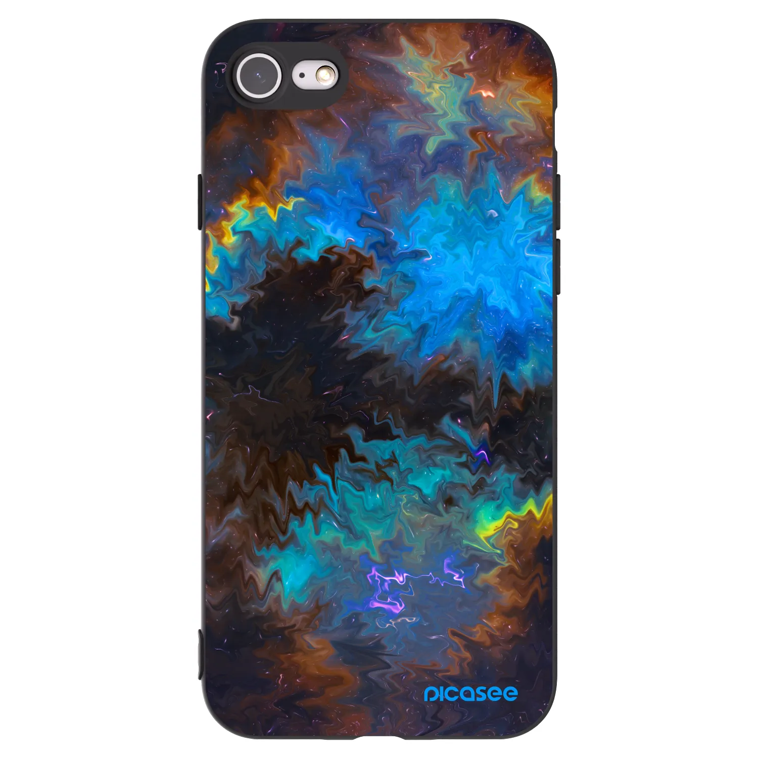 Picasee Μαύρη θήκη σιλικόνης για Apple iPhone 7 - Space