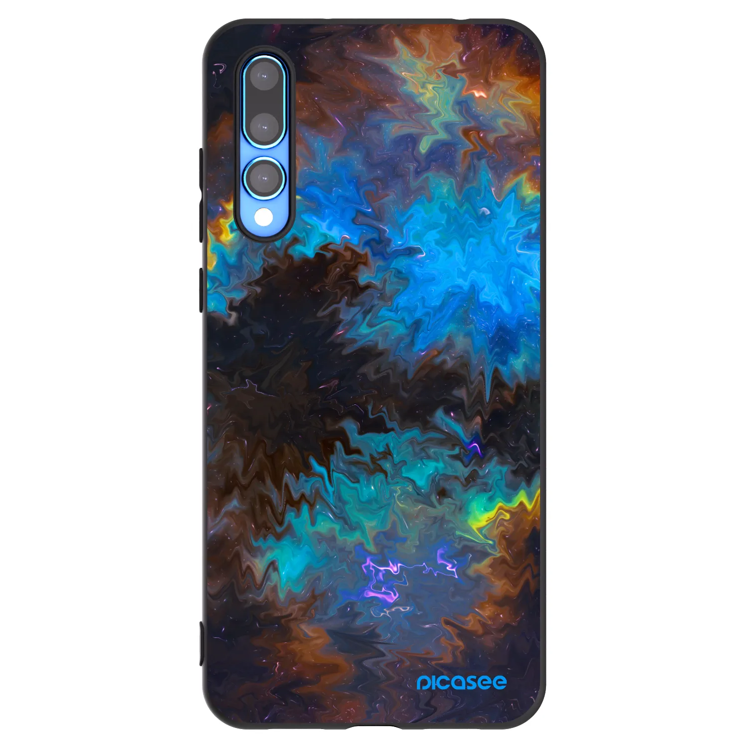 Picasee Μαύρη θήκη σιλικόνης για Huawei P20 Pro - Space