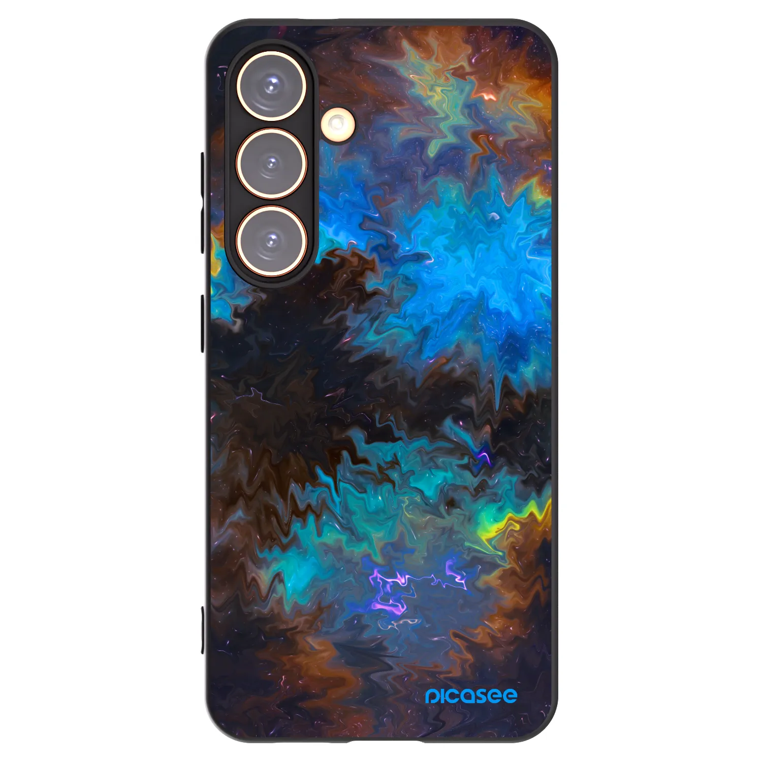 Picasee Μαύρη θήκη σιλικόνης για Samsung Galaxy S24 S921B 5G - Space