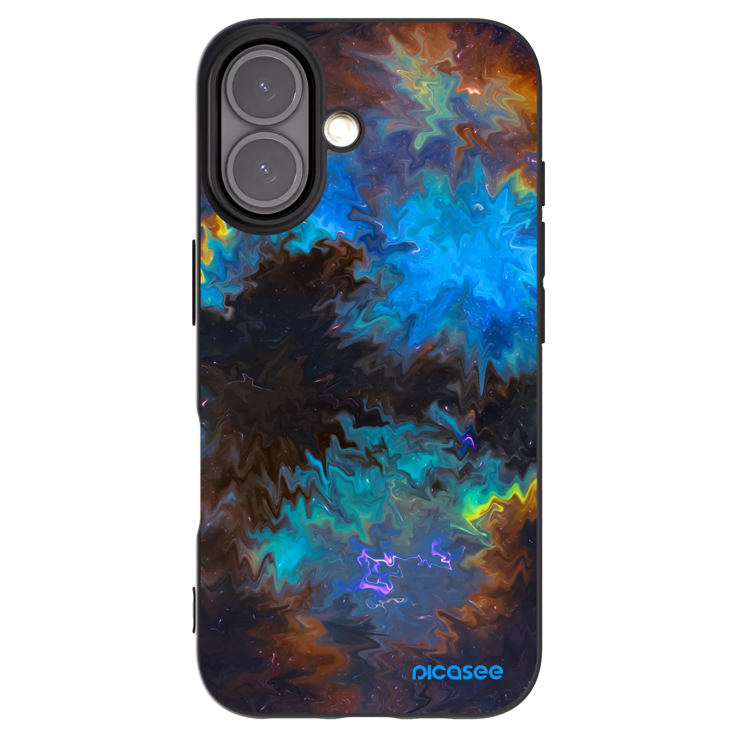 Picasee Μαύρη θήκη σιλικόνης για Apple iPhone 16 - Space