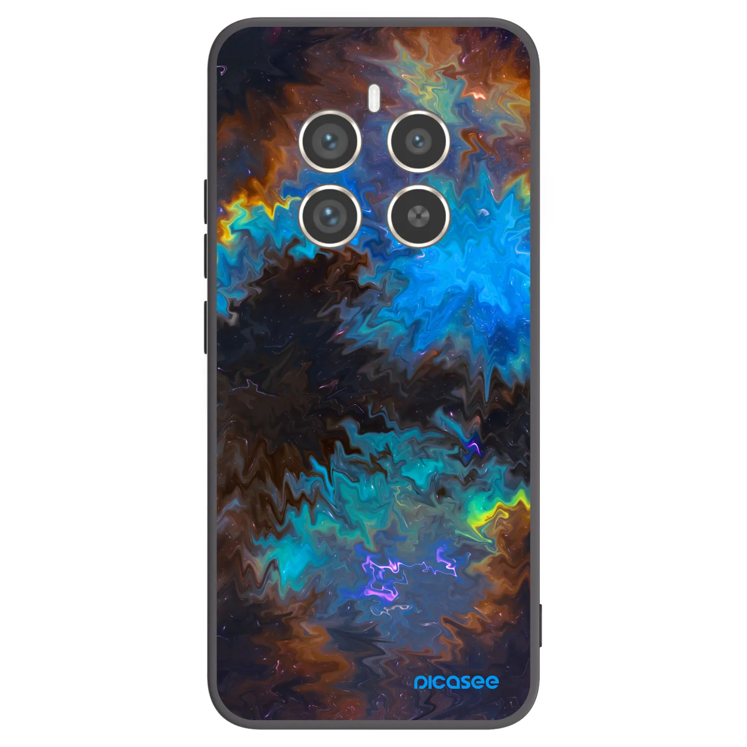 Picasee Μαύρη θήκη σιλικόνης για Realme 12 Pro 5G - Space