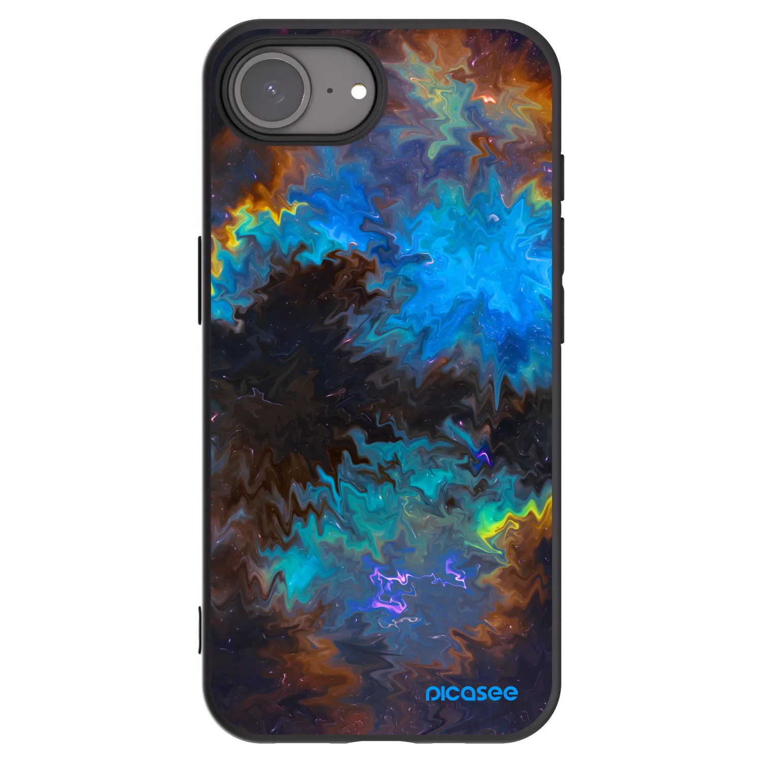 Picasee Μαύρη θήκη σιλικόνης για Apple iPhone 16e - Space
